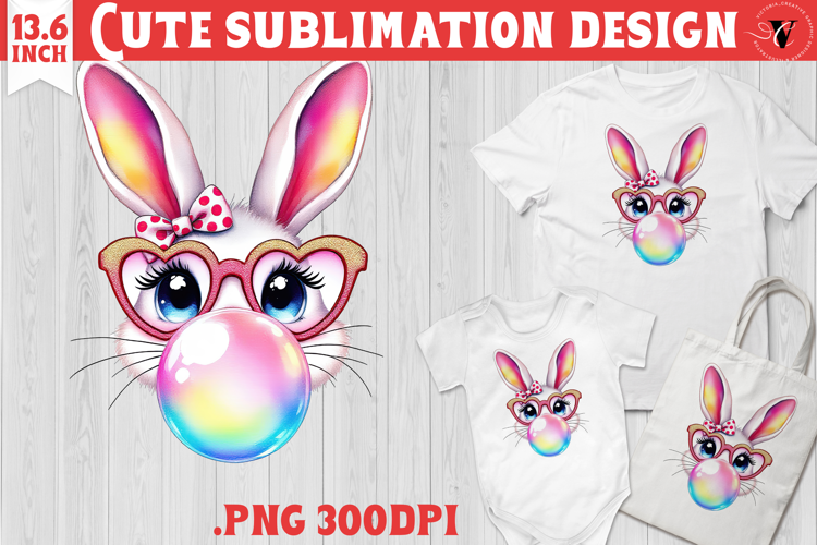 Coquette Easter sublimation | Easter Bunny Face