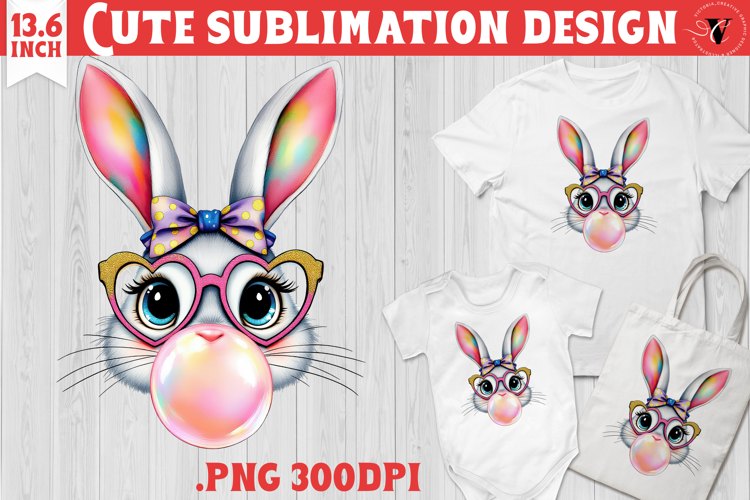 Coquette Easter sublimation | Easter Bunny Face