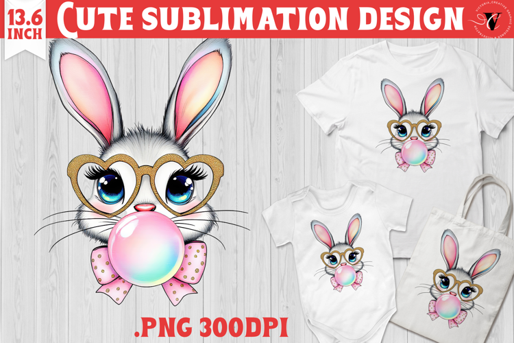 Coquette Easter sublimation | Easter Bunny Face