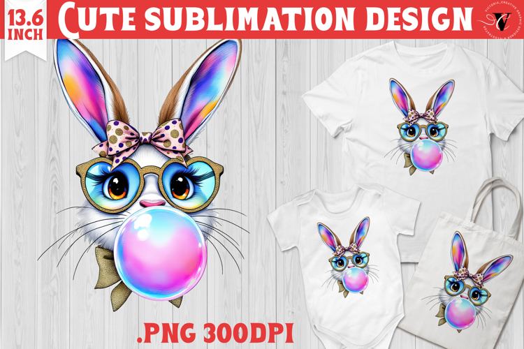 Coquette Easter sublimation | Easter Bunny Face