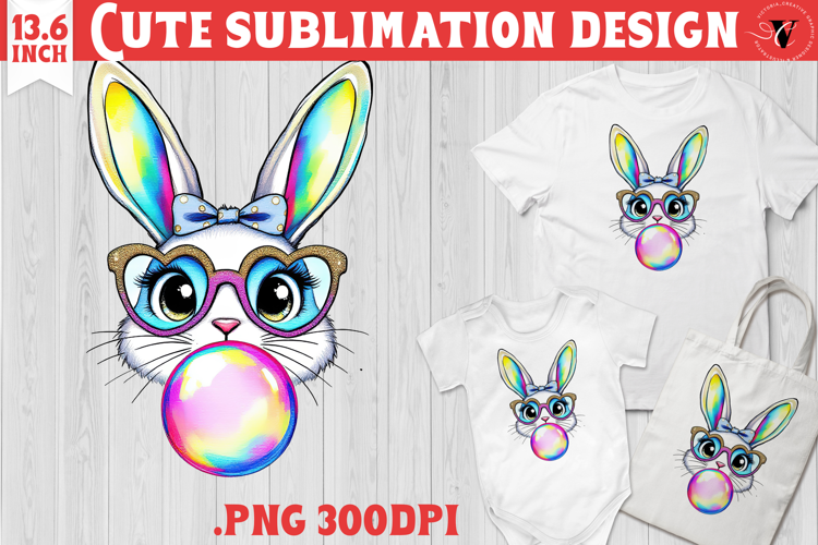 Coquette Easter sublimation | Easter Bunny Face