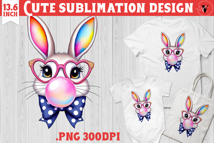 Coquette Easter sublimation | Easter Bunny Face