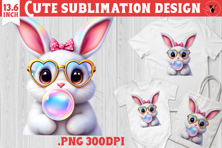 Coquette Easter sublimation | Easter Bunny Face