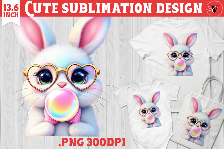 Coquette Easter sublimation | Easter Bunny Face