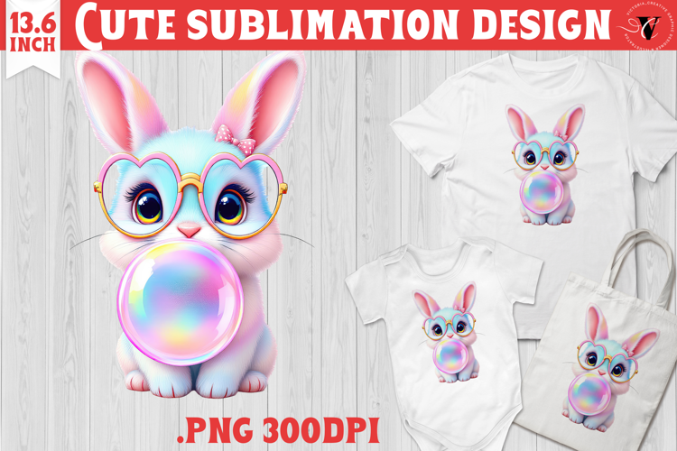 Coquette Easter sublimation | Easter Bunny Face