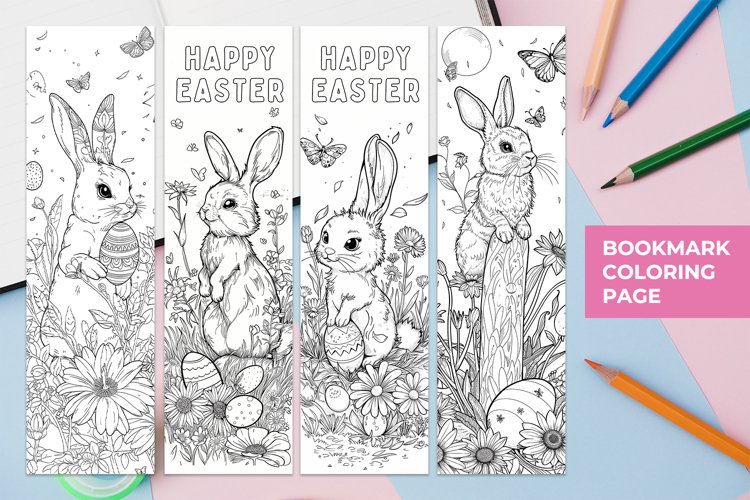 Easter Bookmark Coloring Page