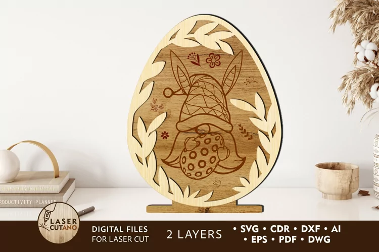 Easter Gnome Decorative Egg