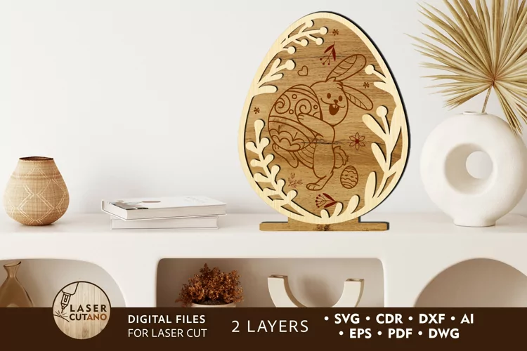 Easter Decorative Egg with Bunny