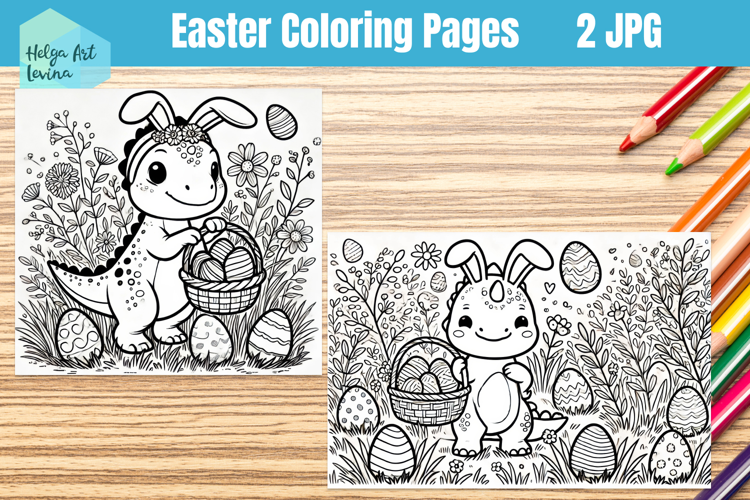 Easter Coloring Page. Kids coloring books