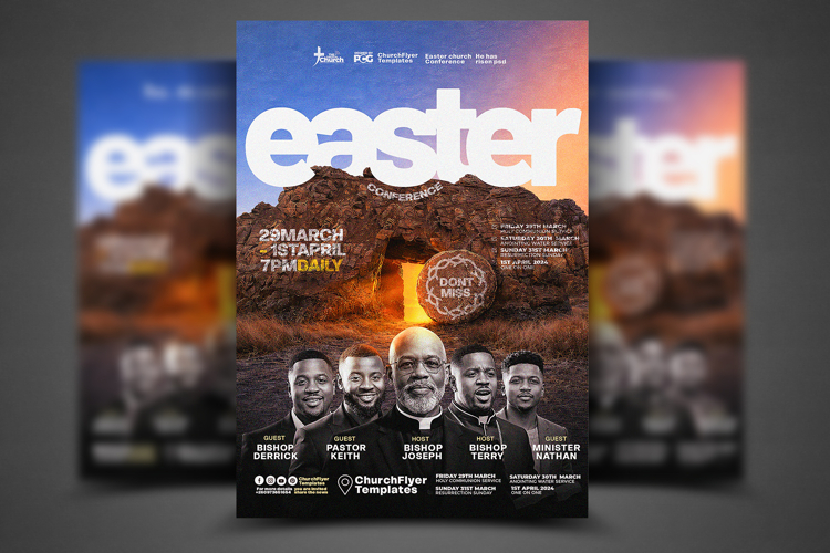 Easter Conference Flyer Psd