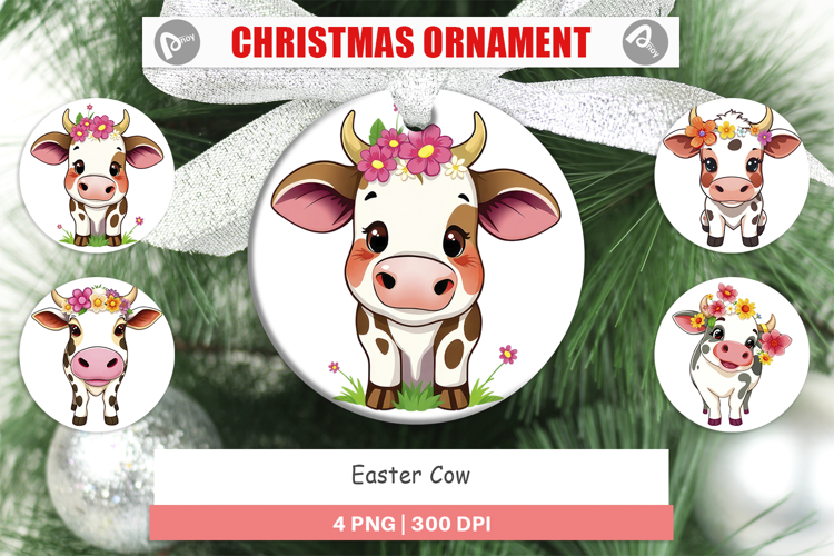 Ornament Easter Cow