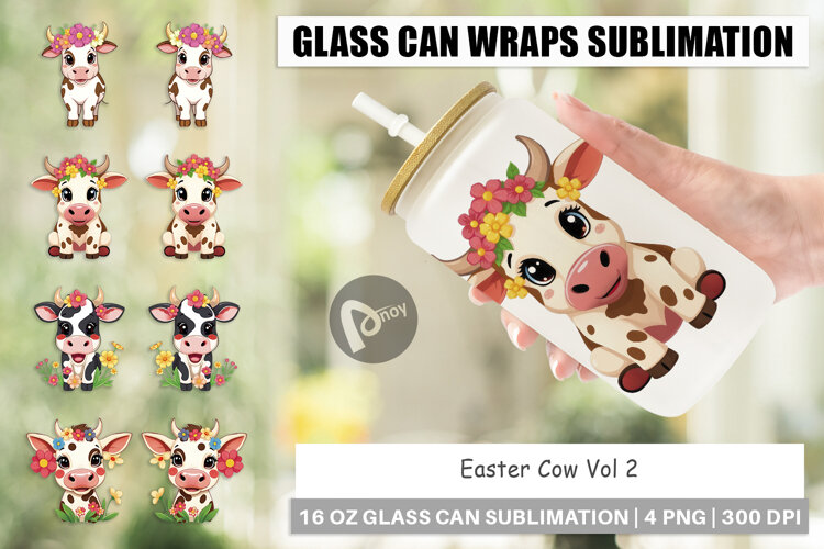 Glass Can Easter Cow example image 1