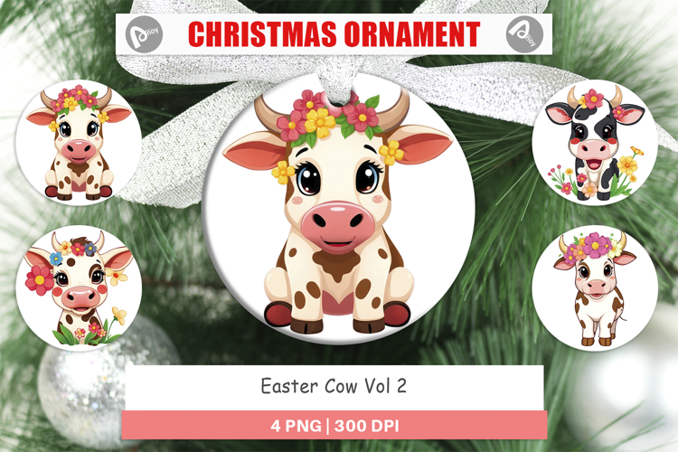 Ornament Easter Cow