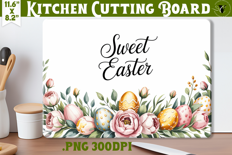 Christian Easter Kitchen Cutting Board | Sweet Easter design