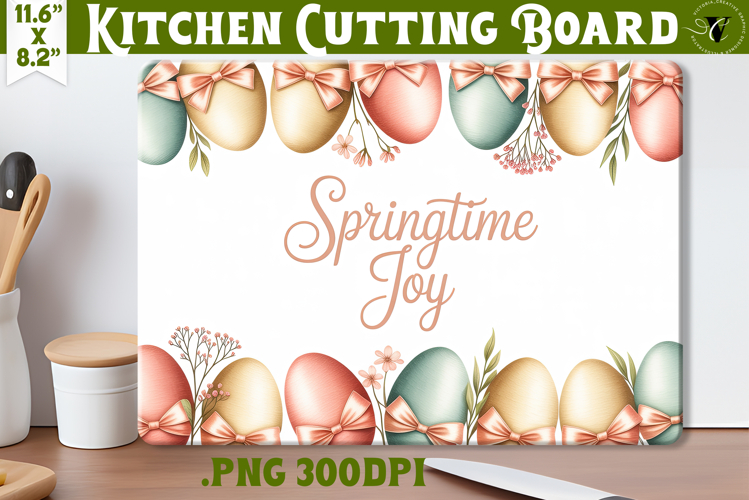 Coquette Easter Kitchen Cutting Board | Springtime Joy