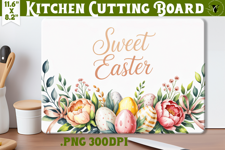 Christian Easter Kitchen Cutting Board | Sweet Easter design