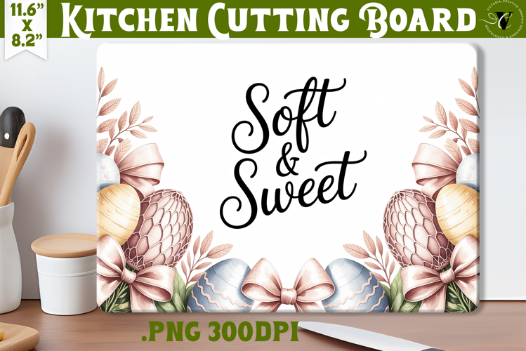Coquette Easter Kitchen Cutting Board | Soft & Sweet design