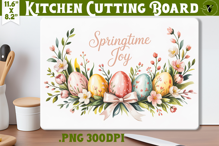 Coquette Easter Kitchen Cutting Board | Springtime Joy