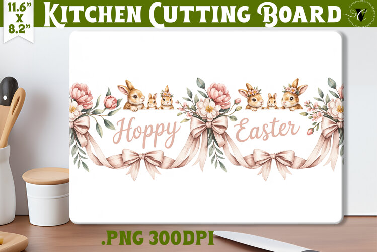 Coquette Easter Kitchen Cutting Board | Hoppy Easter design example image 1