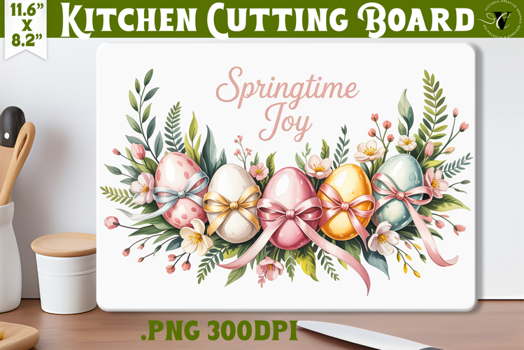 Coquette Easter Kitchen Cutting Board | Springtime Joy