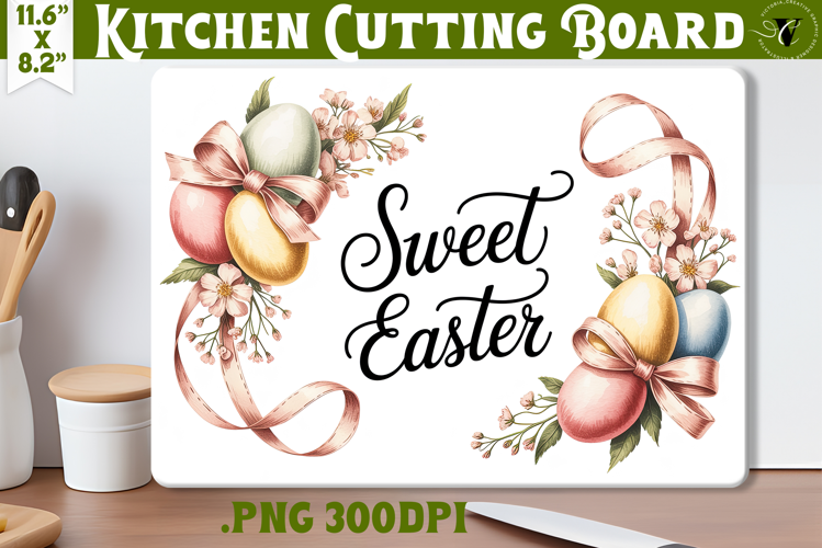 Christian Easter Kitchen Cutting Board | Sweet Easter design