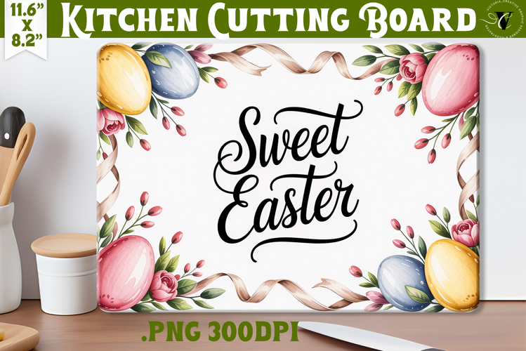 Christian Easter Kitchen Cutting Board | Sweet Easter design
