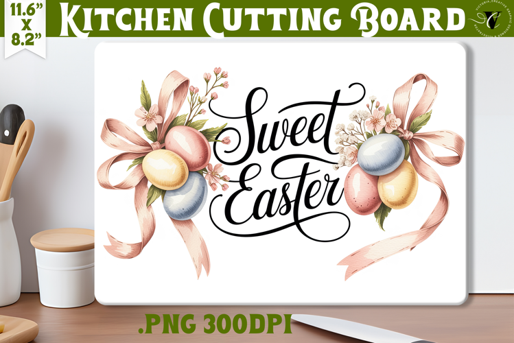 Christian Easter Kitchen Cutting Board | Sweet Easter design