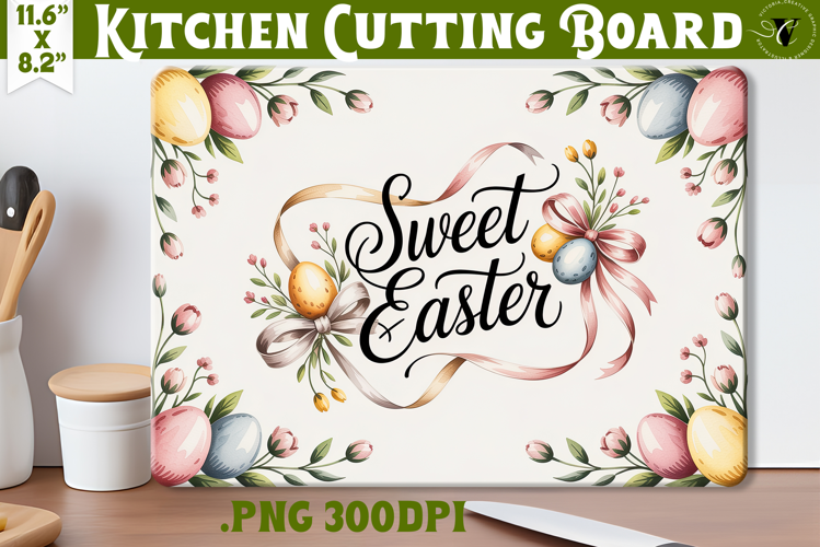 Christian Easter Kitchen Cutting Board | Sweet Easter design