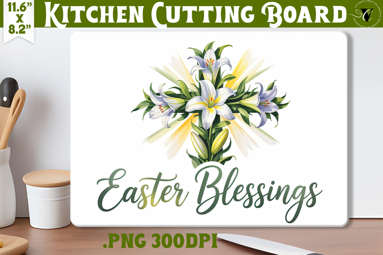 Christian Easter Kitchen Cutting Board | Easter Blessings