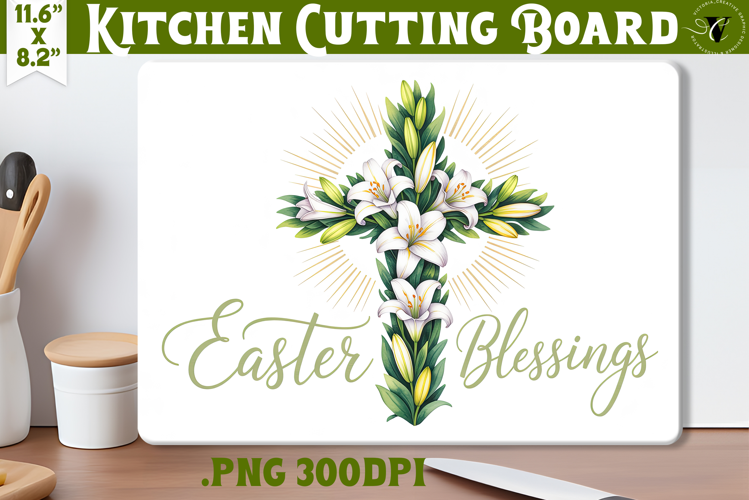 Christian Easter Kitchen Cutting Board | Easter Blessings