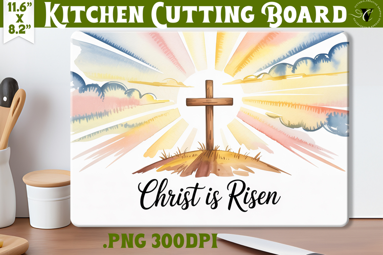 Christian Easter Kitchen Cutting Board | Christ is Risen