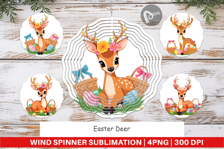 Wind Spinner Easter Deer