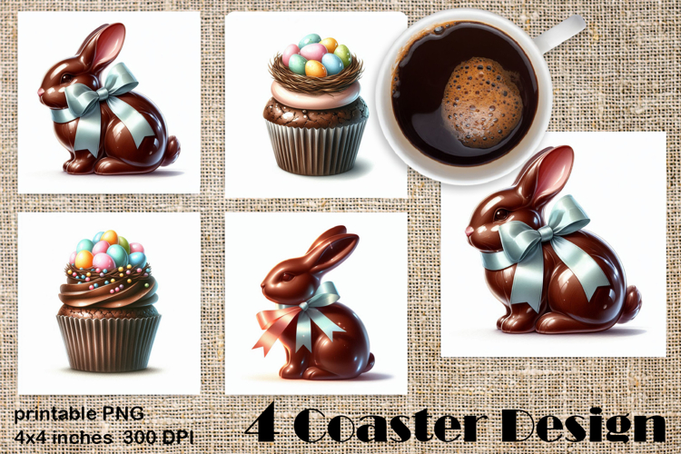 Ester food Coaster Design, sweet dessert PNG