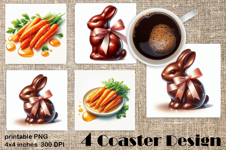 Ester food Coaster Design, sweet dessert PNG