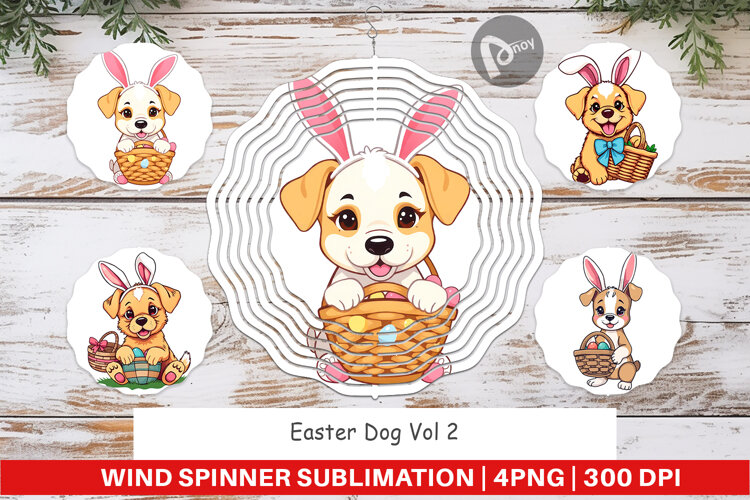 Wind Spinner Easter Dog example image 1