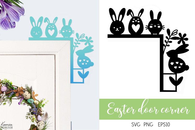 Easter Decoration| Door Corner |Easter Bunny Door Sign