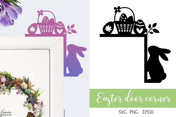 Easter Decoration| Door Corner |Easter Bunny Door Sign
