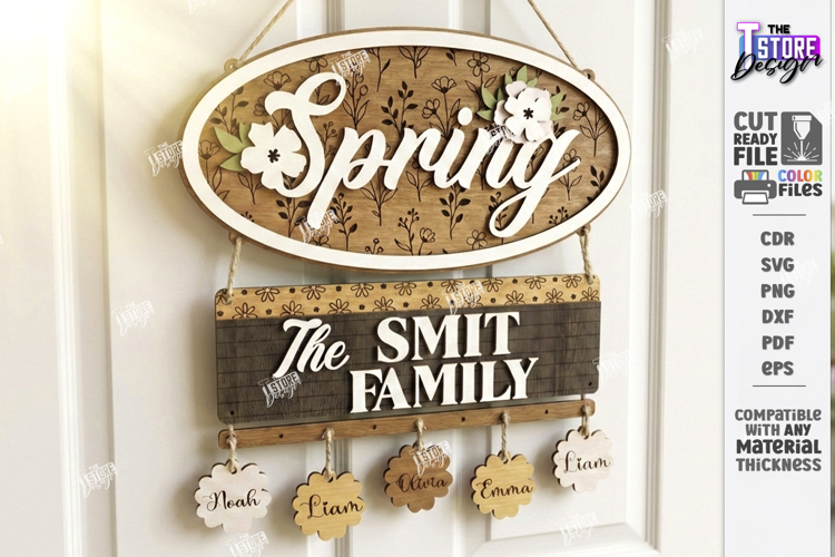 Easter Door Hanger Laser Cut | Door Basket Planter | Spring