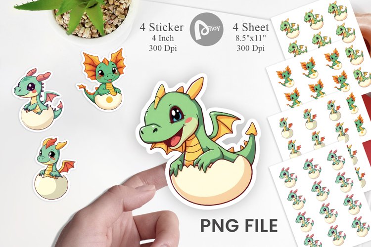 Easter Dragon Sticker