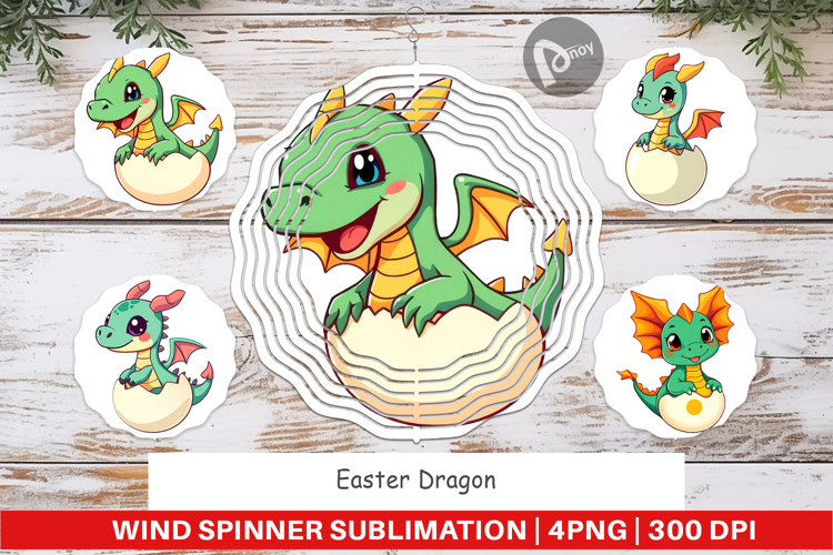 Wind Spinner Easter Dragon