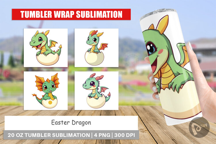 Tumbler Easter Dragon example image 1