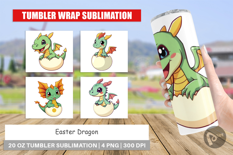 Tumbler Easter Dragon