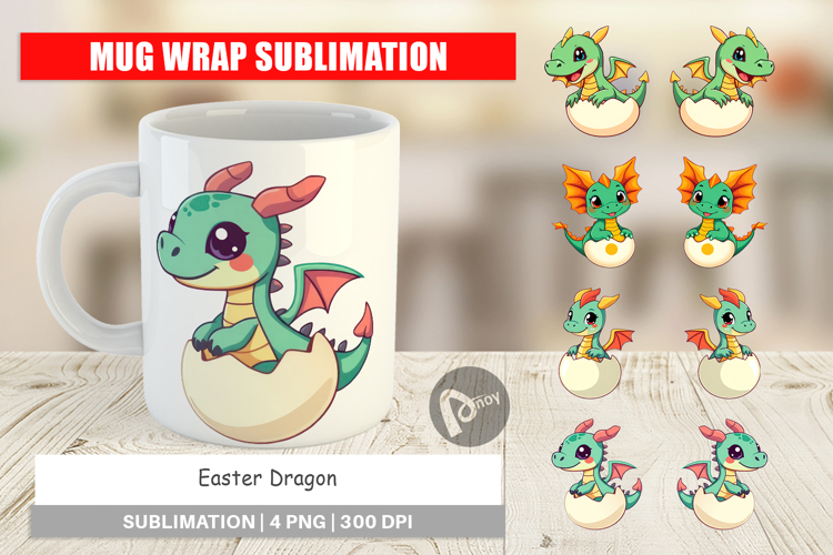 Mug Wrap Easter Dragon