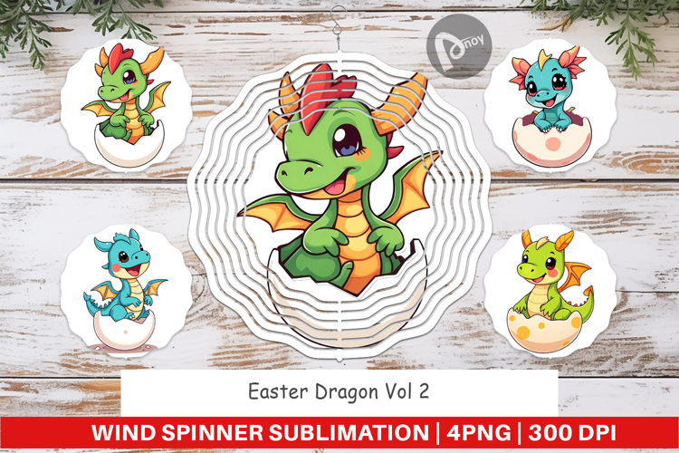 Wind Spinner Easter Dragon