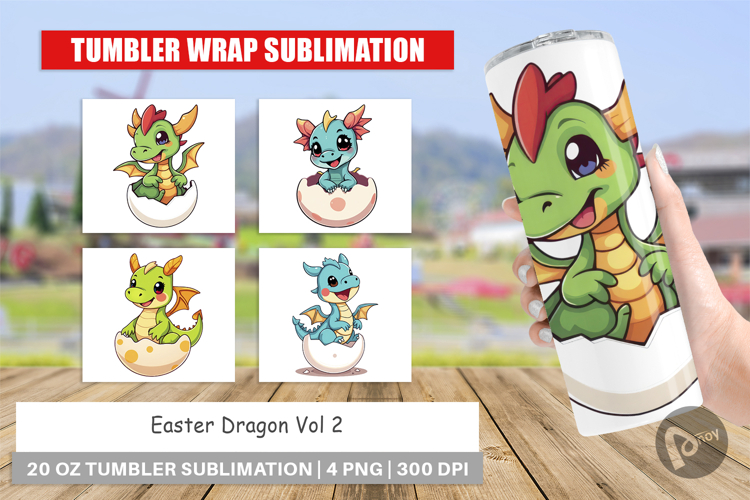 Tumbler Easter Dragon