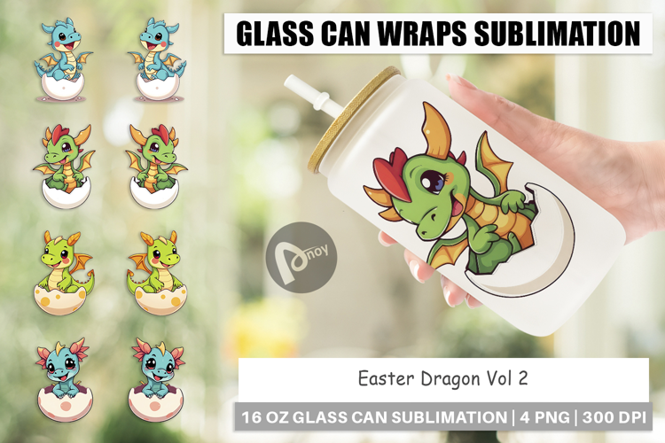 Glass Can Easter Dragon