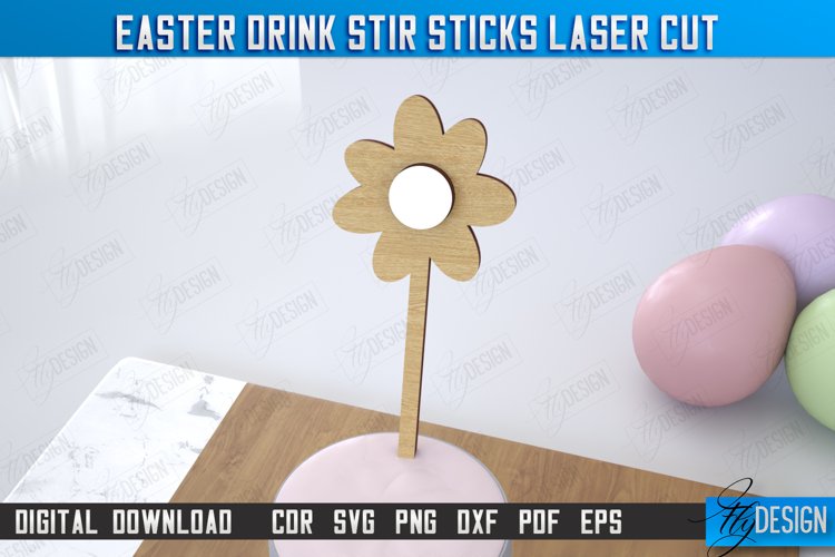 Easter Sticks for Stirring Drink | Drinks Markers | CNC File
