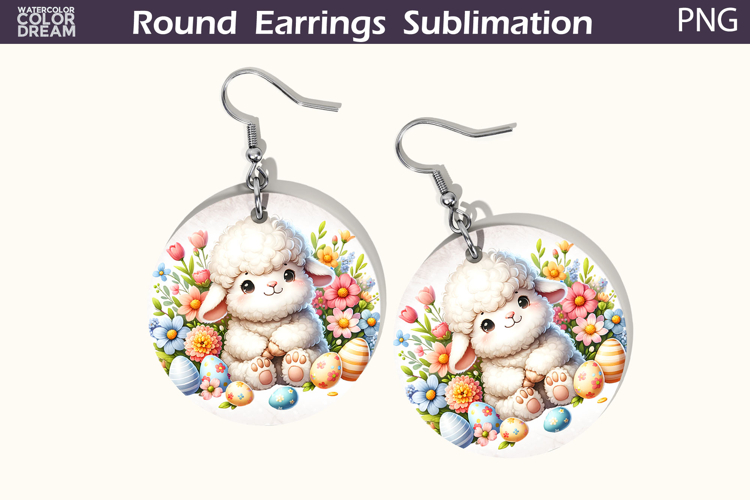 Easter Round Earrings | Easter Animal Earrings