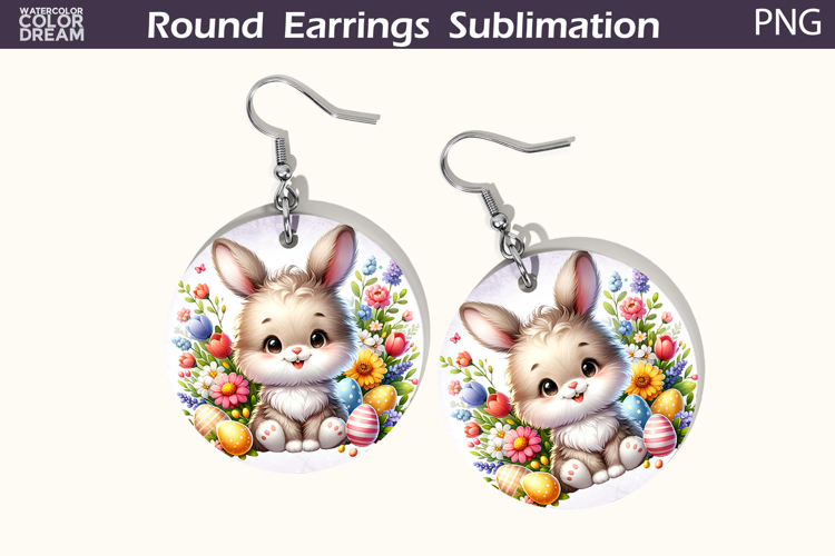 Easter Round Earrings | Easter Animal Earrings