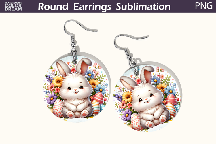 Easter Round Earrings | Easter Animal Earrings